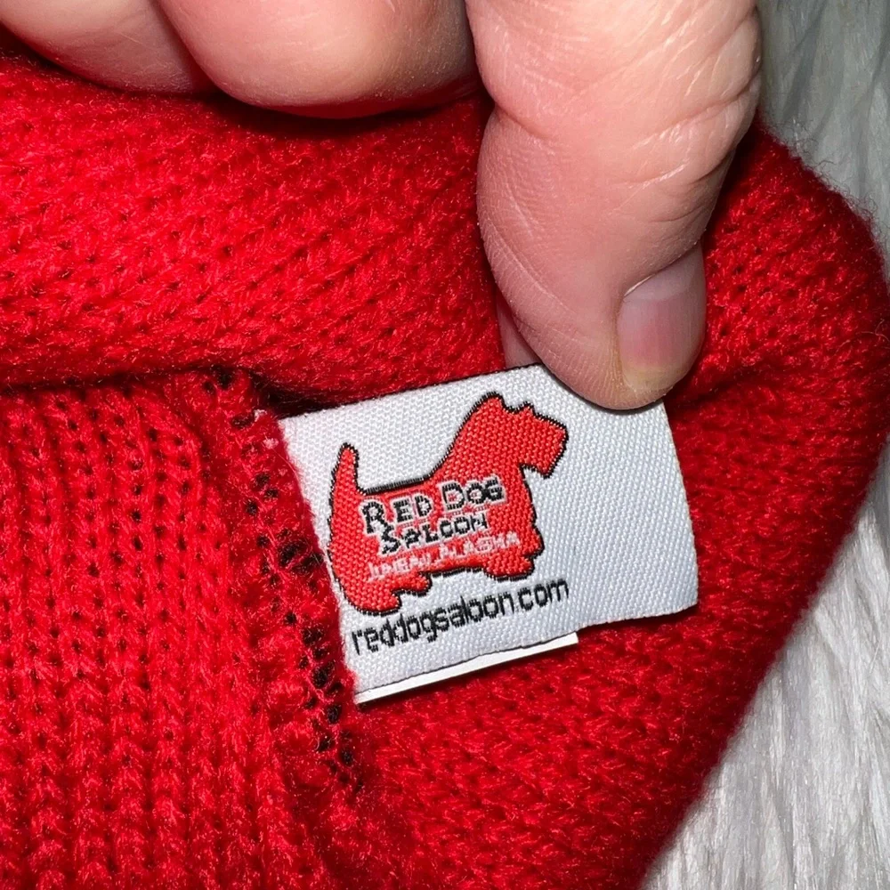 Red Dog Saloon in Juneau Alaska Ribbed Pompom Beanie